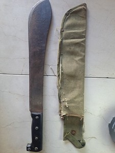 VINTAGE Hand Forged BOLO Machete w/ Sheath JAPAN 