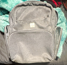 Ergobaby Backpack Diaper Bag, Gray Solid Unisex, Adjustable Strap, Zipper