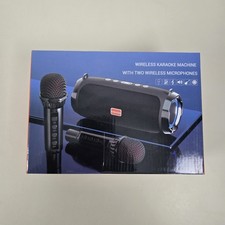 BONAOK T-15 Wireless Bluetooth Karaoke Machine with 2 Wireless Microphones