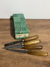 Lot Of 4 Dexter USA High-Carbon Square Point, Sheepfoot, Shoe Knives