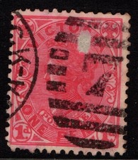 Victoria 1905 One Penny 1d red perf 12 x 12&frac12; SG417 Used numeral 7 see note