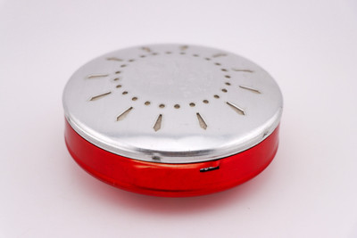 VINTAGE CHINESE HAND WARMER 1950s Mars brand anodised Harbin charcoal aluminium