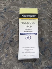 Neutrogena Sheer Zinc Face Mineral Sunscreen Lotion SPF 50 - 2 fl oz - EXP 03/25