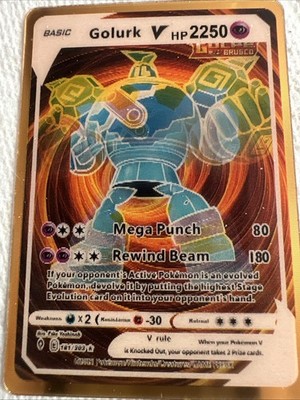 Golurk  V 3D Prism Foil Fan Art Hp2250 Card NM