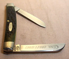 1986~CASE XX~MINT~CIRCLE C SERIES 2 BLADE GREEN BONE LTD. ED. #46 CONGRESS KNIFE — photo 1
