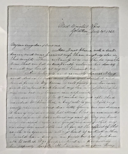 Confederate Civll War Letter: Surgeon Bedford Brown, Jan 20, 1863, Lee, Pay, NC