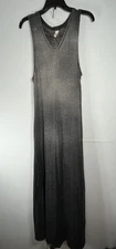 Free People Ombre Maxi Dress WMS Medium Gray Black Sleeveless V Neck Long Casual