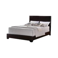 Jarad Faux Leather Complete Bed Frame Brown (queen) - Home Source on sale Jarad Faux Leather Complete Bed Frame Brown (queen) - Home Source on sale