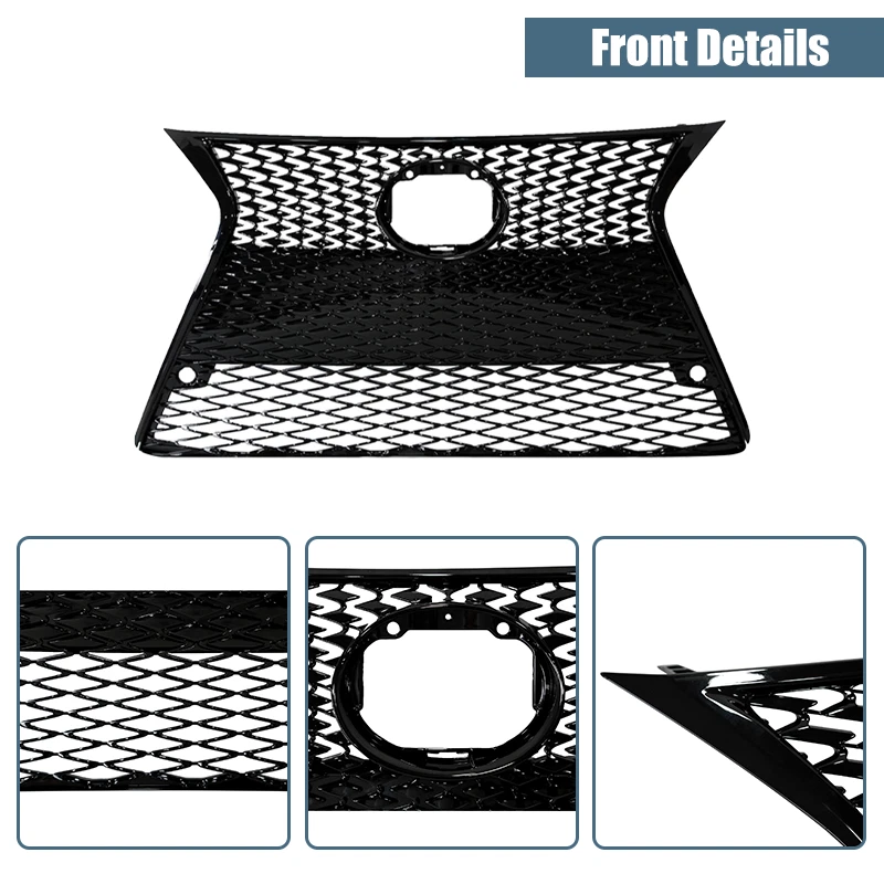 Parachoques delantero negro brillante deportivo para Lexus IS200t IS250 IS350 F 2014-2016 Foto 3 de 4