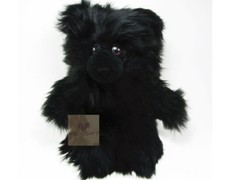 13 IN Real Super Baby Alpaca Suri Teddy Bear Black Peruvian Stuffed Alpaca Toys