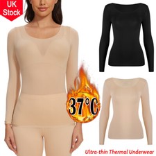Ultral-Thin Shaping Thermal Underwear Tops Women Long Sleeve Thermo Warm Shirt