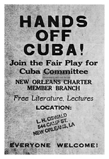 HANDS OFF CUBA! FAIR PLAY LEE HARVEY OSWALD FLYER JFK ASSASINATION 4X6 PHOTO