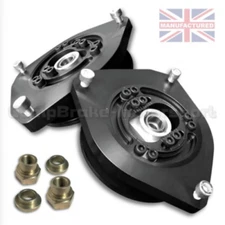 FITS RENAULT MEGANE ADJUSTABLE FRONT SUSPENSION TOP MOUNT BLACK (PAIR)