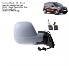 Fits Vauxhall Combo 2019-2021Right Complete Electric Power Folding Mirror Unit