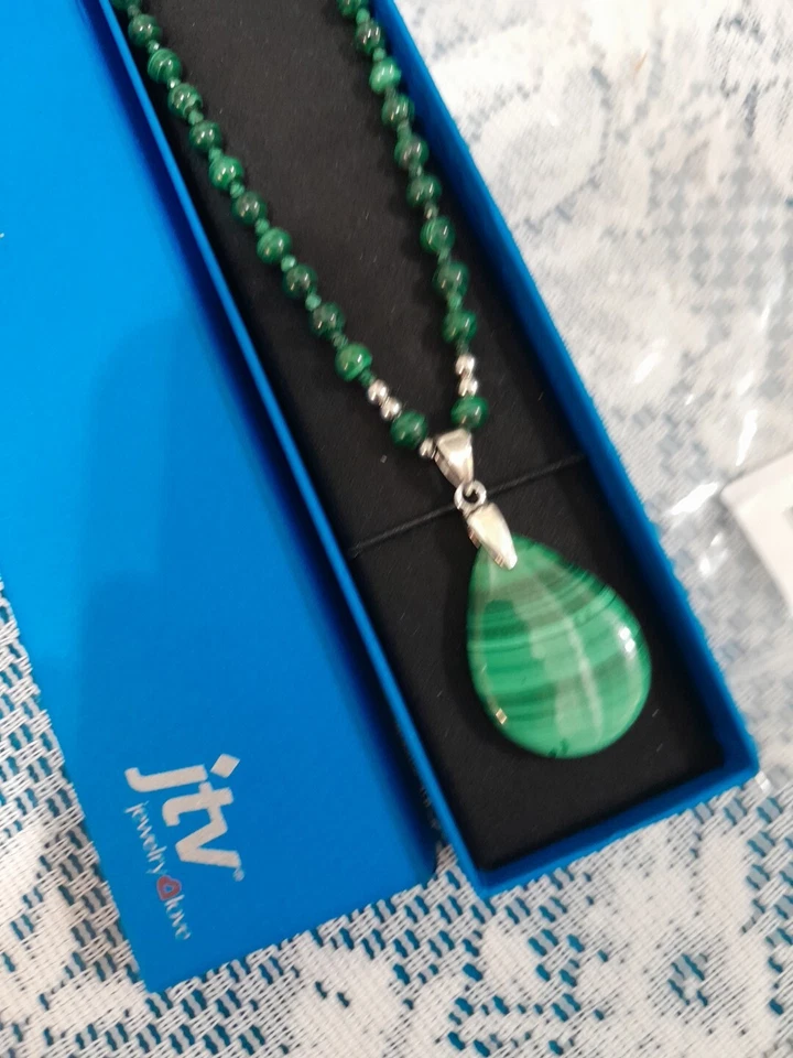 JTV зеленый малахит родий над маркировкой 925 MCGI оригинальная коробка - Изображение 2 из 4