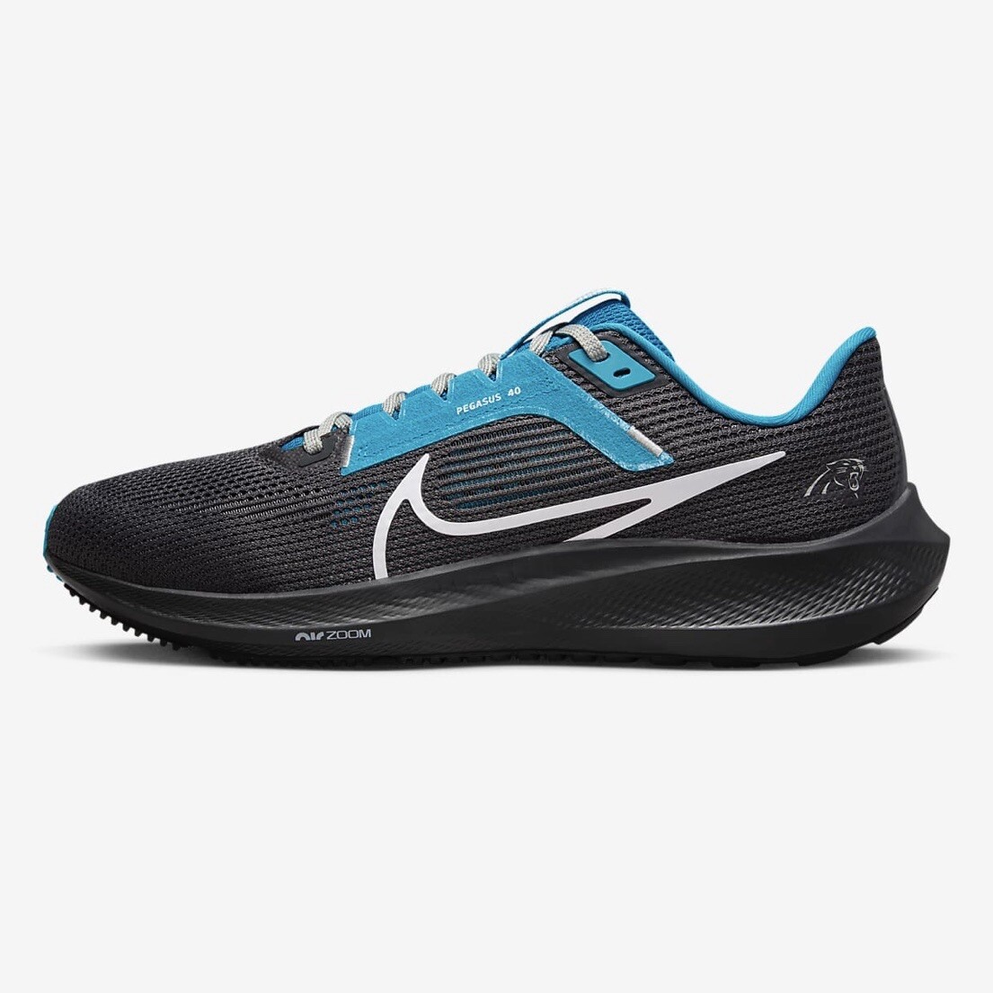 Nike NFL Carolina Panthers Zoom Pegasus 40 Running Shoes DZ6010-001 Mens Size 11