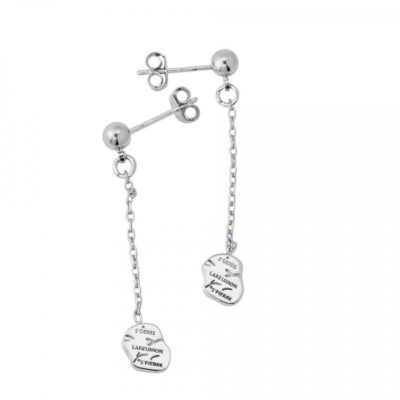 Boucles D'oreilles Pendantes Croix En Argent 925/1000 - Neuf Avec étiquettes, Sans Nickel