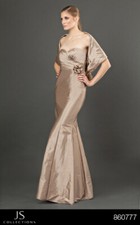 JS Collections Strapless taffeta Gown Stole Sz Sz 10 Champagne