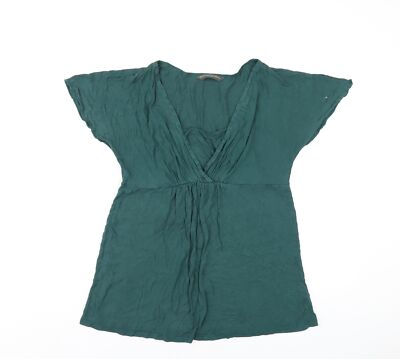 Blooming Marvellous Damen grün Viskose Basic T-Shirt Größe 12 V-Ausschnitt
