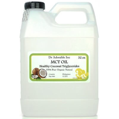 Premium MCT Oil 100% COCONUT SOURCED VEGAN Medium-Chain Triglyceride Pure Health