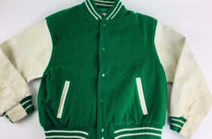green letterman jacket