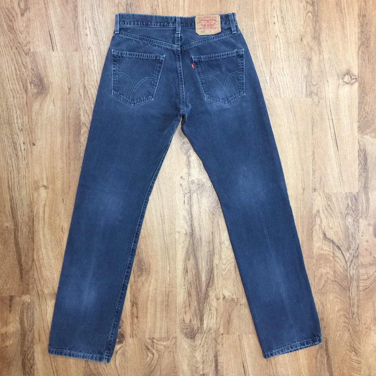 Vtg 90s Levis 501 Mens W32 X L34 Button Fly Jeans Wear Distressed