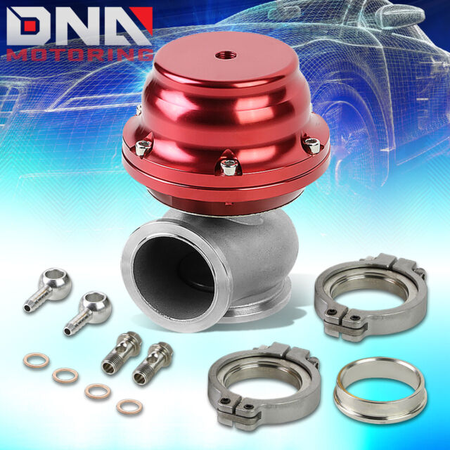 44MM Wastegate 7 PSI Turbo External Dump Valve Boost w//SS Ring Clamp RED