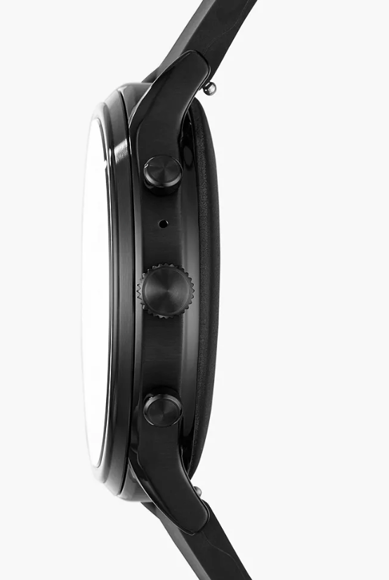 Fossil Gen 5 Smartwatch The Carlyle HR Black Silicone 44mm For
