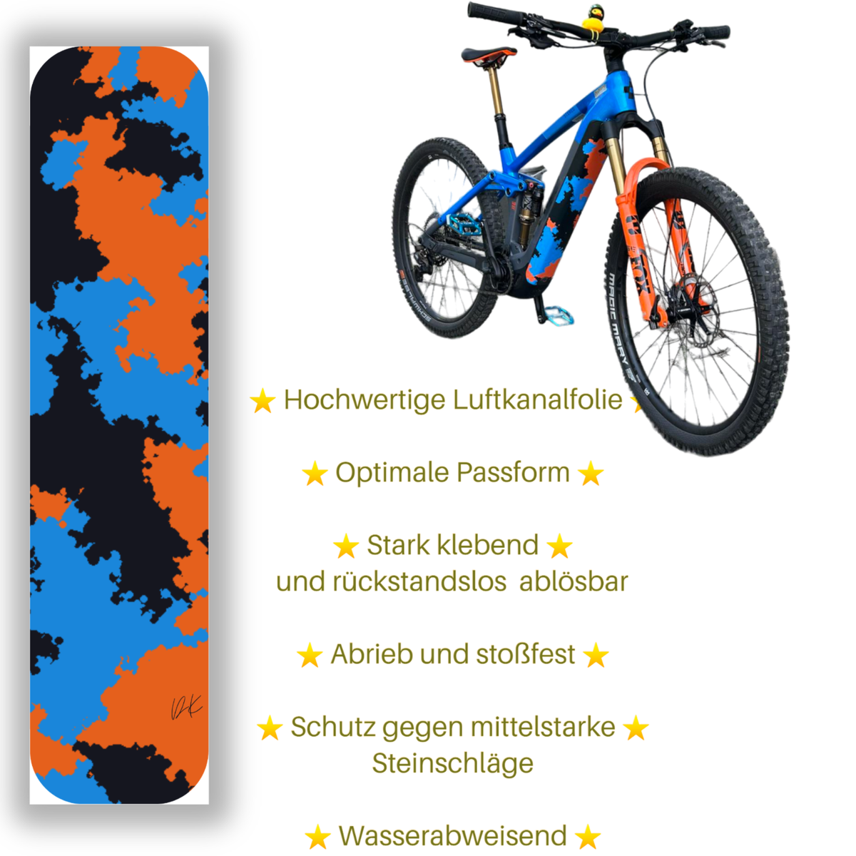 DK´s BikeDesigns Reflektierende Designschutzfolie für E-Bike