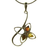 Multi Coloured Baltic Amber Sterling Silver 925 Lady Pendant Jewellery Jewelry Multi Coloured Baltic Amber Sterling Silver 925 Lady Pendant Jewellery Jewelry