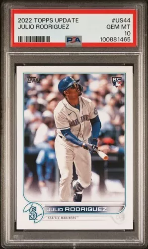 JULIO RODRIGUEZ 2022 Topps Update #US44 Rookie RC PSA 10 Seattle Mariners