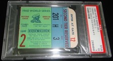 1960 World Series Game 2 Ticket Mickey Mantle #12 & #13 WS Home Runs HR's PSA 5