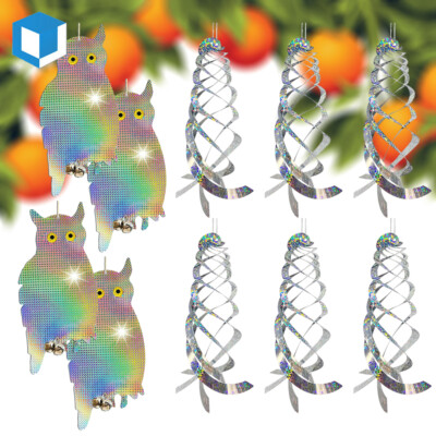 Bird Spiral Repellent Reflectors Hanging Reflective Scare Birds Deterrent Device