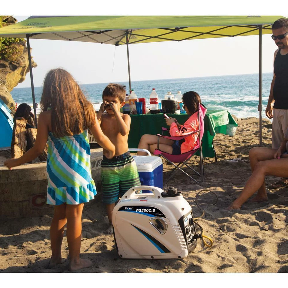 Pulsar 2,300-Watt Super Quiet Portable Gas Powered Inverter Generator Home RV - Image 3 of 4