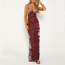 Summer Women's Fashion Trend Retro Printed Camisole Dress Evening Gown New