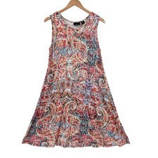 Cynthia Rowley Sheath Dress Womens Small Multi Paisley Sleeveless Round Neck