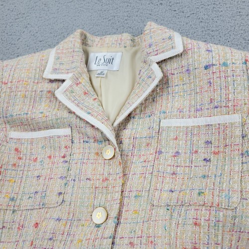 Le Suit 2-Piece Suit Womens 6P Jacket Sport Coat + 6P Pencil Skirt 28x22 Tweed - Picture 5 of 16