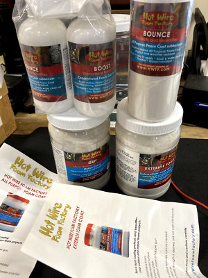 Hot Wire Foam Factory Exterior Foam Coat, 3 lbs. + 3LB Grit + Boost + Bounce +++