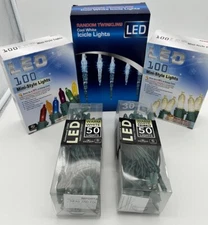 5 Boxes 330 LED Christmas Lights Kurt Adler Mixed Brands Colors Commercial Grade