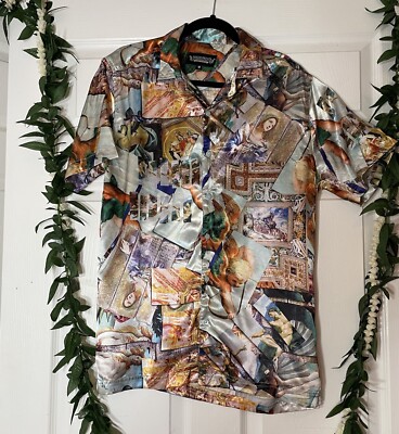 Fresh Prints Botticelli Art Type Print Men's Shirt  Medium