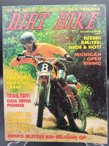 DIRT BIKE MAGAZINE SEP 75 125cc Shootout CR YZ RM Husky 360 GP Ossa 250 Pioneer