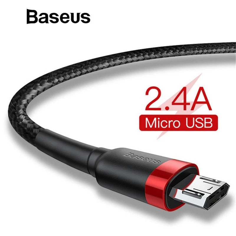 Baseus REVERSIBLE Micro USB Cable MicroUSB Cord android FAST Charging chargeur - Image 3 of 4