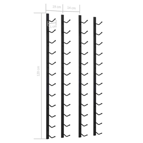 Tidyard 2 pcs Wall Mounted Racks Champagne Bottle Storage Shelf for 12 Z5R8 - Picture 6 of 6