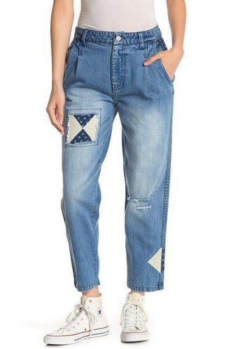 Earth Patched Jeans, Choose Sz/Color 