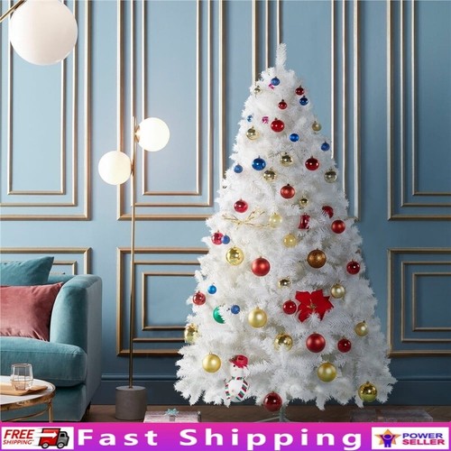 6ft Hinged Artificial Christmas Tree Spruce Foldable Stand Indoor ...