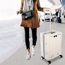 20" Boarding Case Boarding Suitcase Carry-On Luggage with USB Port & Cup Holder