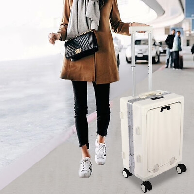 20'' Boarding Suitcase Laptop Case Trolley Business Travel Spinner Luggage w/ USB