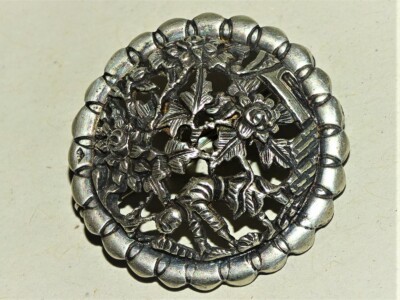 Broche Ancienne En Argent - Avec Poinçon - Bijou Vintage