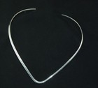 .925 STERLING SILVER Plated Choker Collar Necklace V Shape Shiny Fashion Jewelry