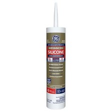 GE Advanced Silicone Kitchen  Bath Sealant White 10.1 oz 1 Cartridge